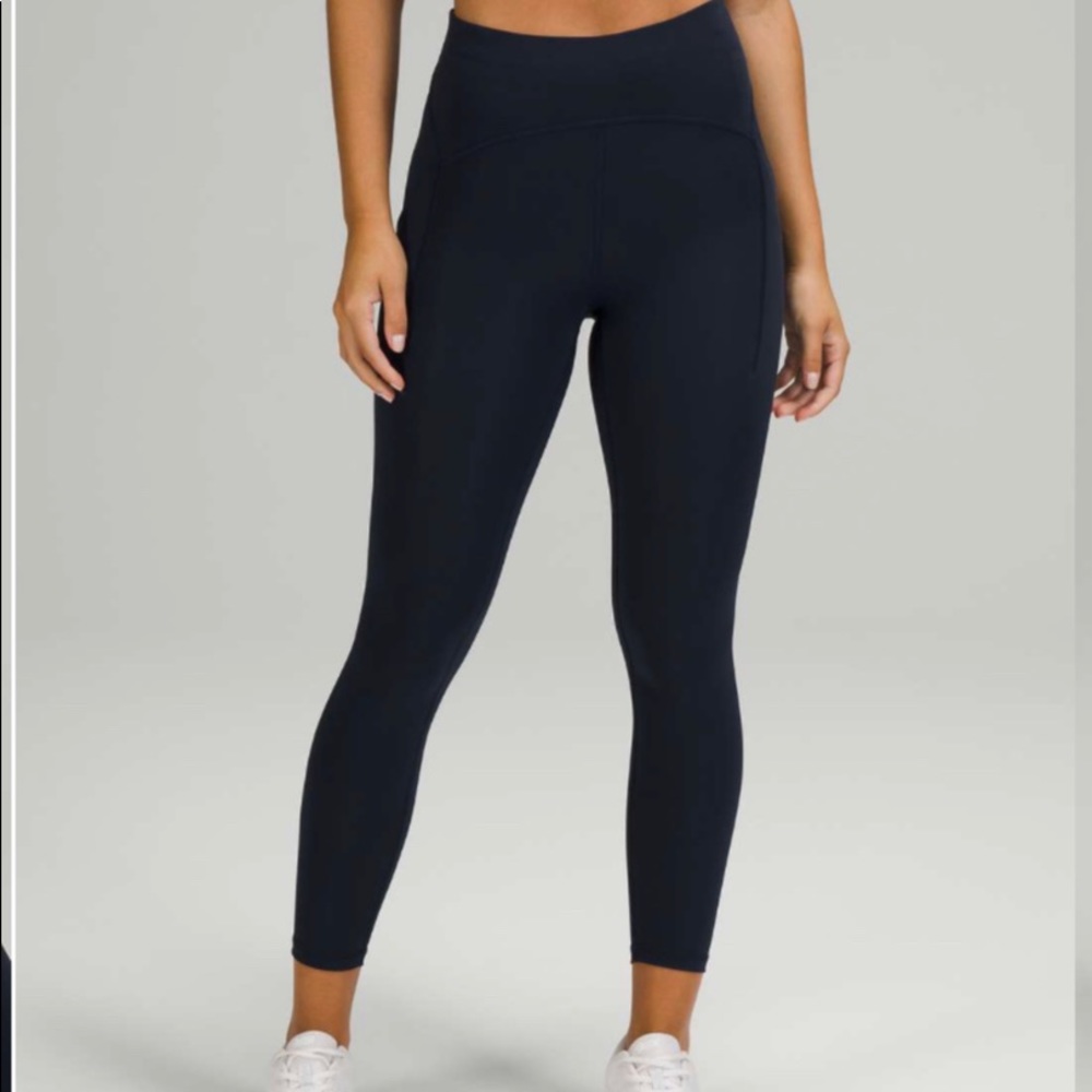 Lululemon Power Thru High Rise 25” Legging True Navy Sz 8